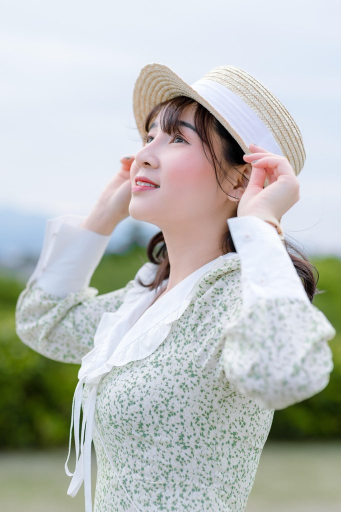 women, portrait, fashion, hat, outdoors, beauty